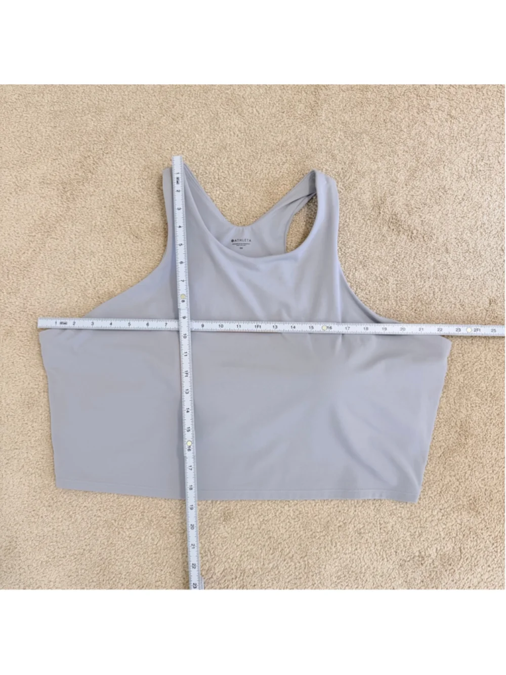 Athleta Conscious Crop Sports Bra Women's Size 3X Grey Athleisure Activewear Gym